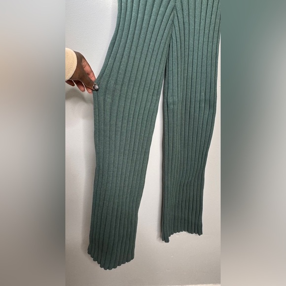 Free People Movement Ribbed Wide Leg Pants Size Large - Picture 2 of 6